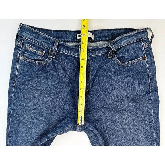 Levis 33X32 Women's 515 Bootcut Blue Denim Egyptian Cotton Logo Jeans Size 16M - Picture 3 of 14